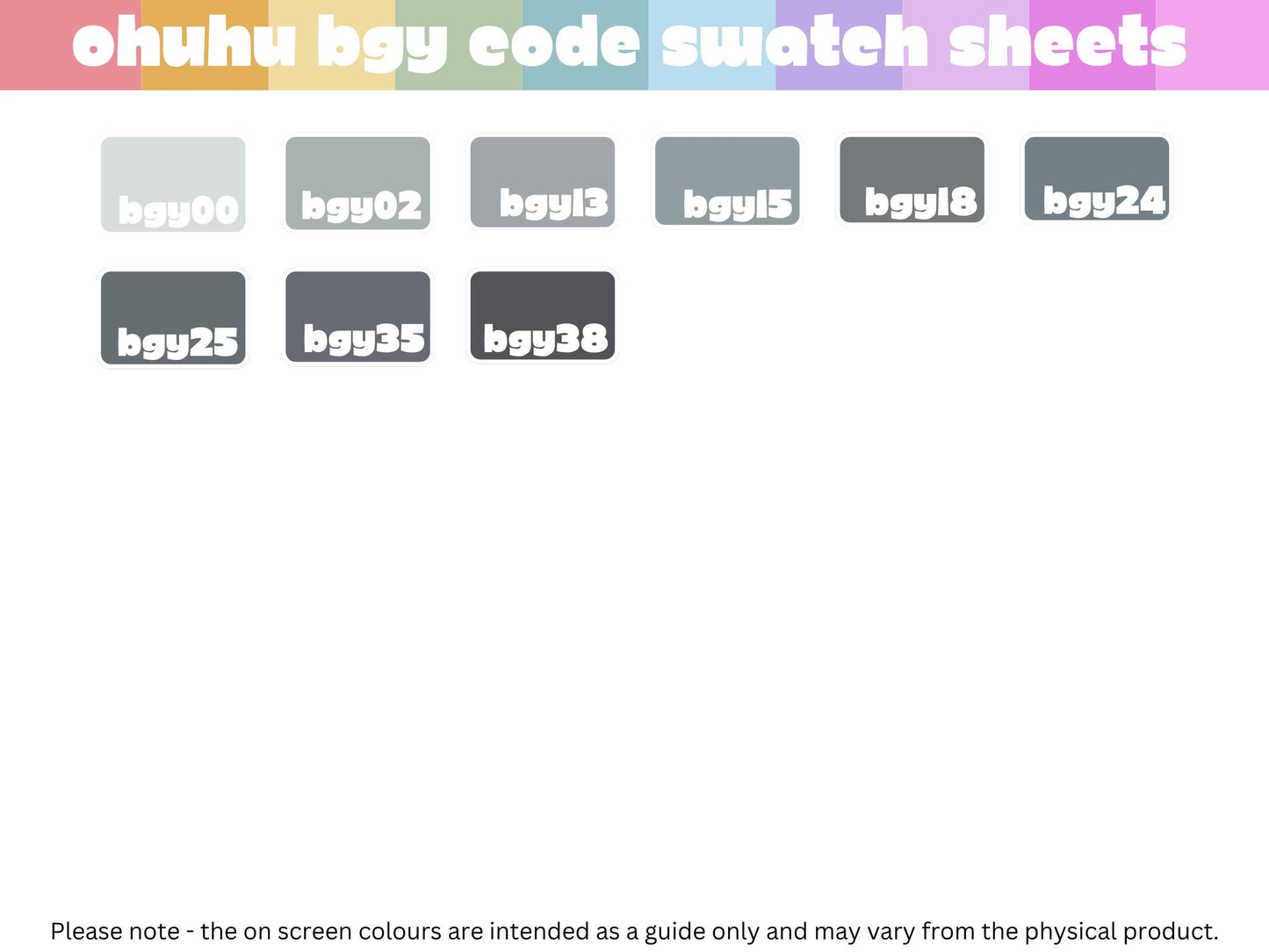 Ohuhu Honolulu B - BGY Codes