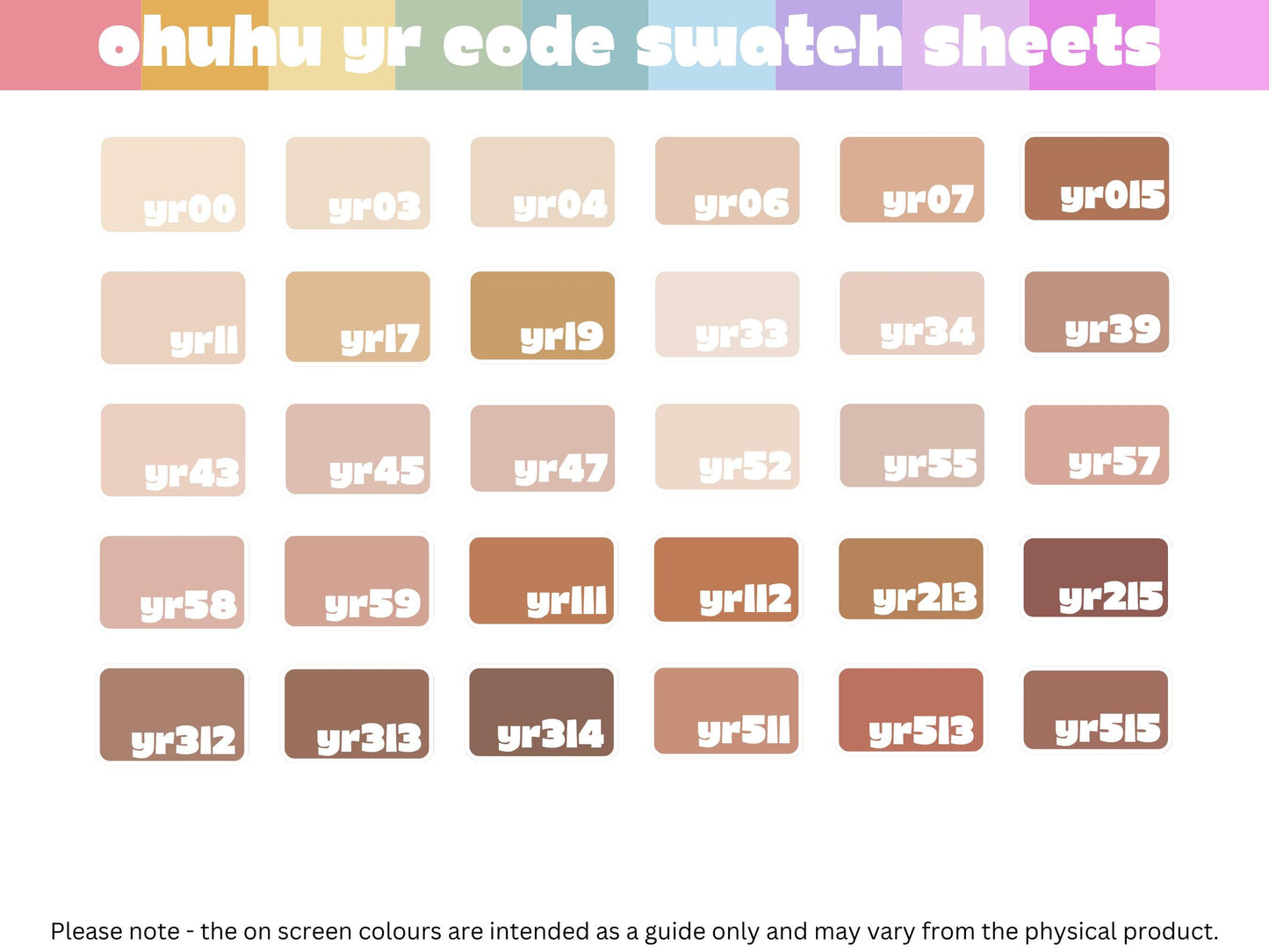 Ohuhu Honolulu B -  YR Codes