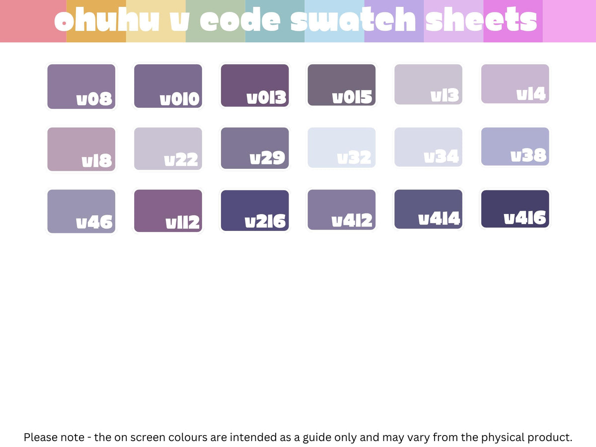 Ohuhu Honolulu B - V Codes