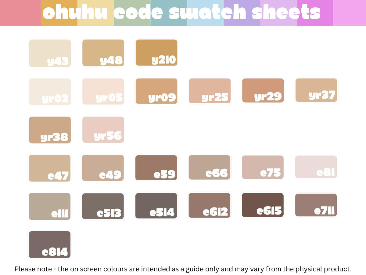 Ohuhu Honolulu B - Complete the set! E Codes
