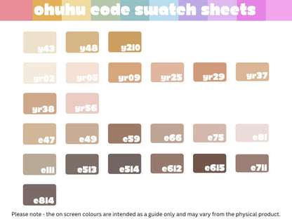 Ohuhu Honolulu B - Complete the set! E Codes