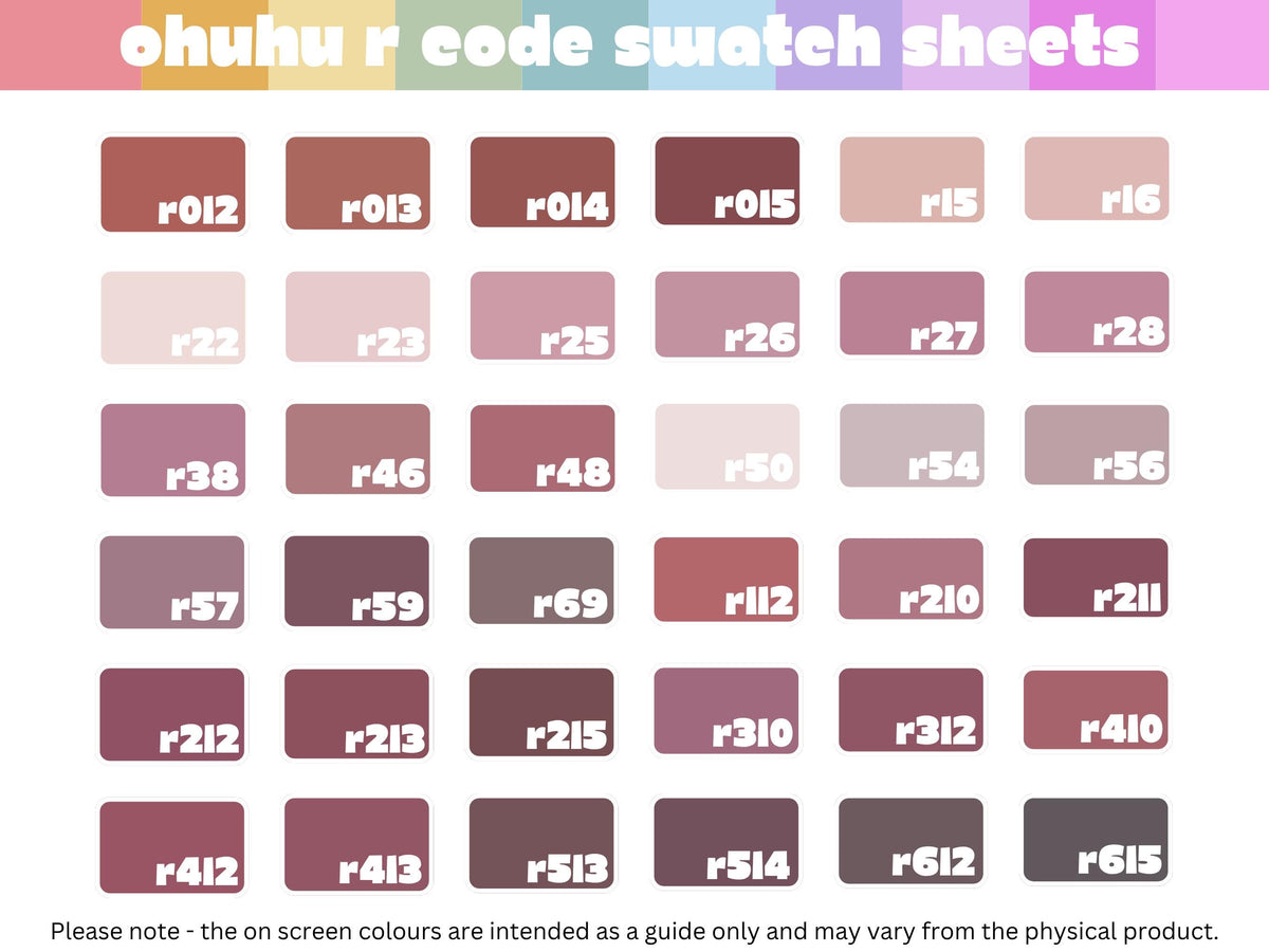 Ohuhu Honolulu B - R Codes