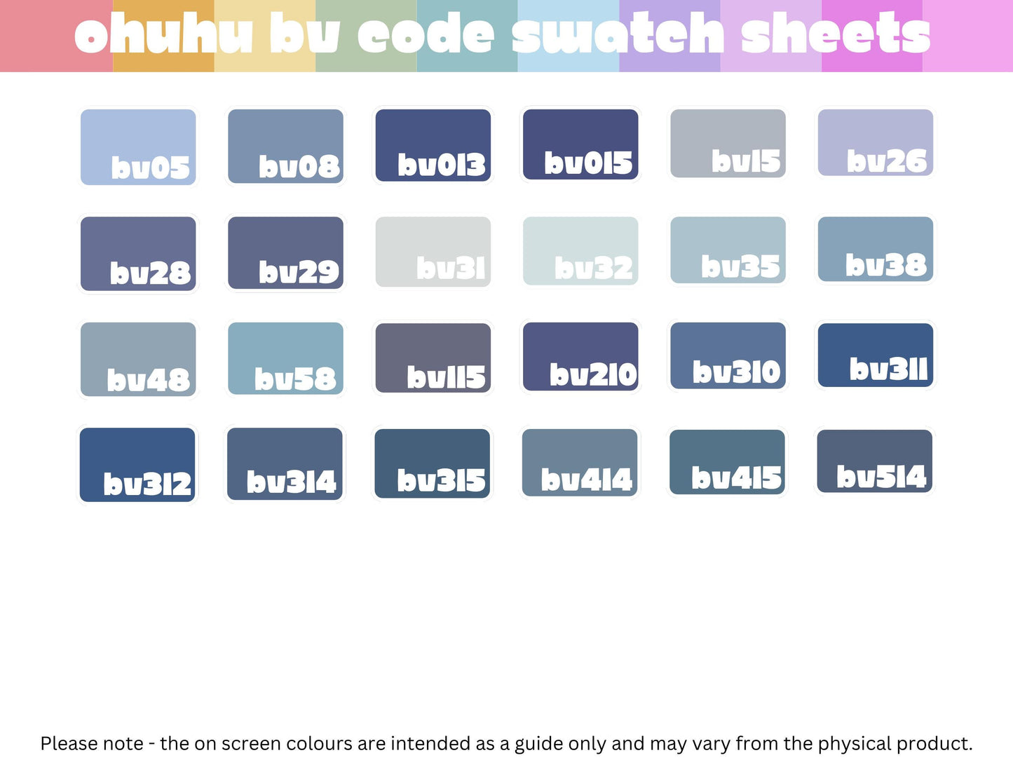 Ohuhu Honolulu B - BV Codes