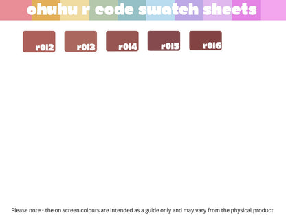 Ohuhu Honolulu B - R Codes