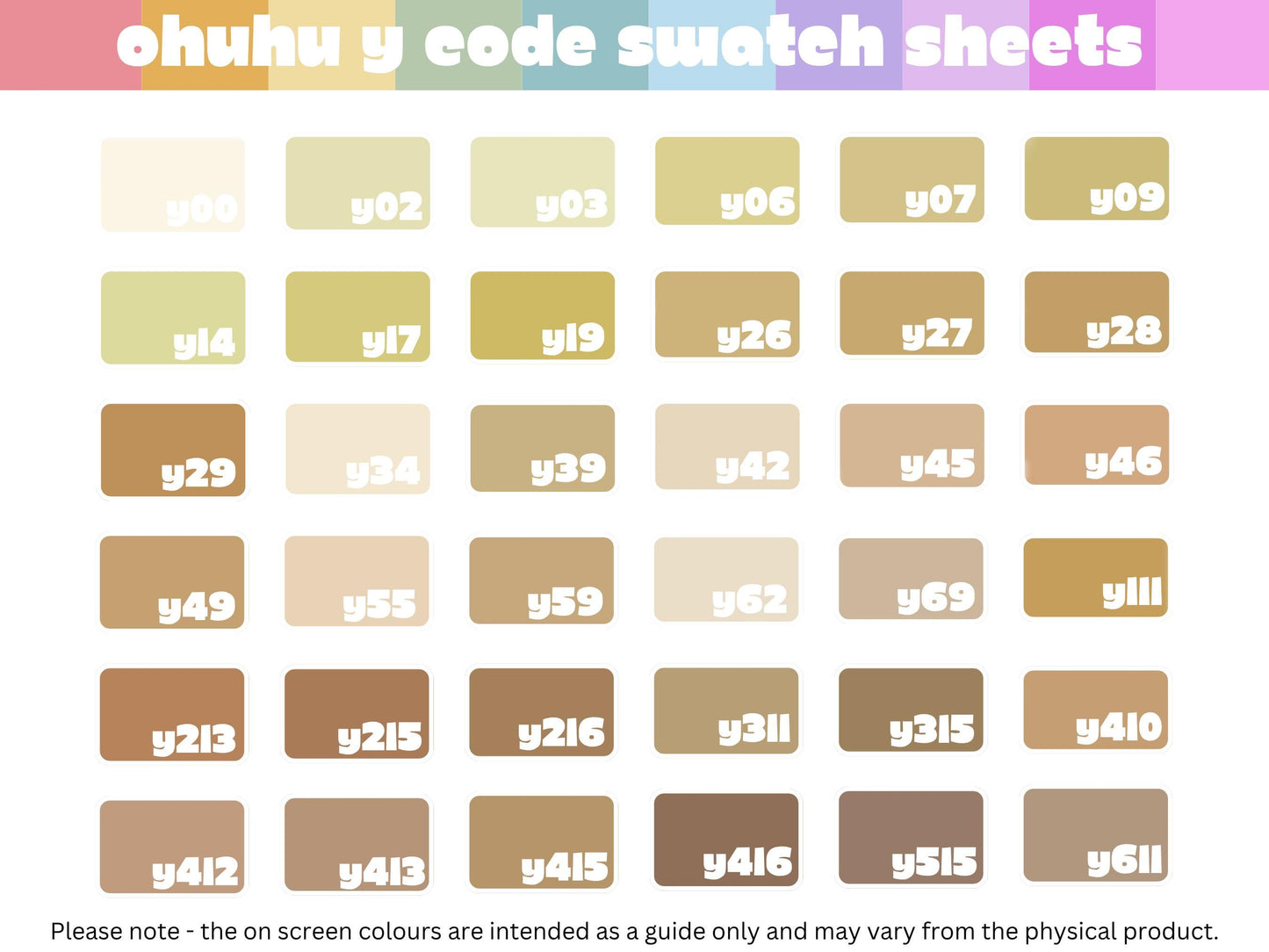Ohuhu Honolulu B - Y Codes
