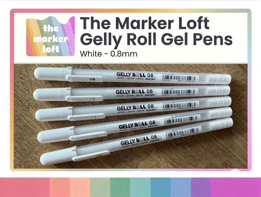 Sakura Gelly Roll Gel Pens - White - 0.8mm