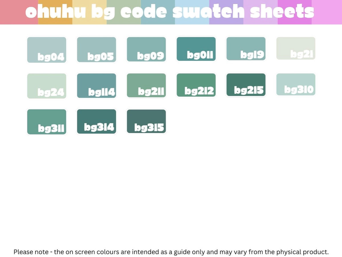 Ohuhu Honolulu B - BG Codes