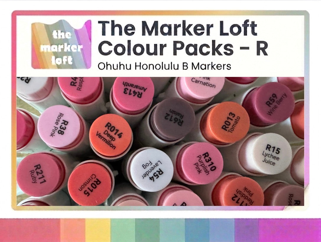 Ohuhu Honolulu B - 4 Colour Packs - R Codes