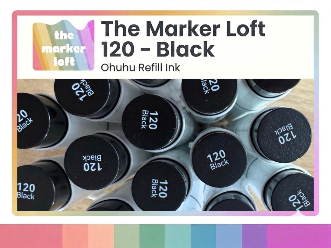 Ohuhu Alcohol Marker Ink Refill - 120 - Black