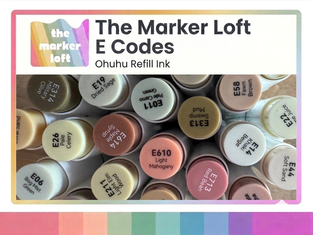 Ohuhu Alcohol Marker Ink Refill - E Codes