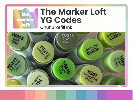 Ohuhu Alcohol Marker Ink Refill - YG Codes