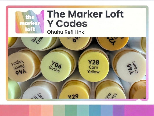 Ohuhu Alcohol Marker Ink Refill - Y Codes