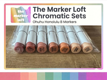 Ohuhu Honolulu B Alcohol Markers - Chromatic Blending Bundles - Bright Coppers