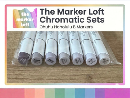 Ohuhu Honolulu B Alcohol Markers - Chromatic Blending Bundles - Red Greys