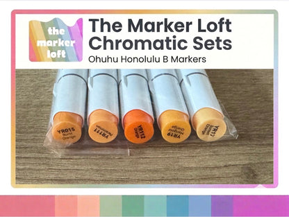 Ohuhu Honolulu B Alcohol Markers - Chromatic Blending Bundles - Oranges