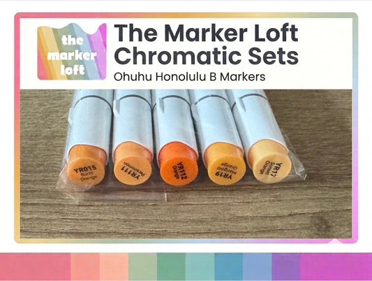 Ohuhu Honolulu B Alcohol Markers - Chromatic Blending Bundles - Oranges