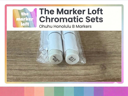 Ohuhu Honolulu B Alcohol Markers - Chromatic Blending Bundles - Yellow Greys