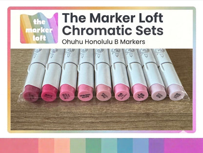 Ohuhu Honolulu B Alcohol Markers - Chromatic Blending Bundles - Dusty Pinks