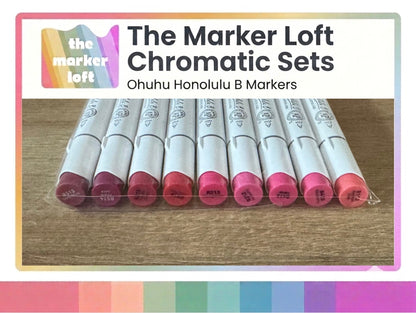 Ohuhu Honolulu B Alcohol Markers - Chromatic Blending Bundles - Reds