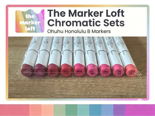 Ohuhu Honolulu B Alcohol Markers - Chromatic Blending Bundles - Reds