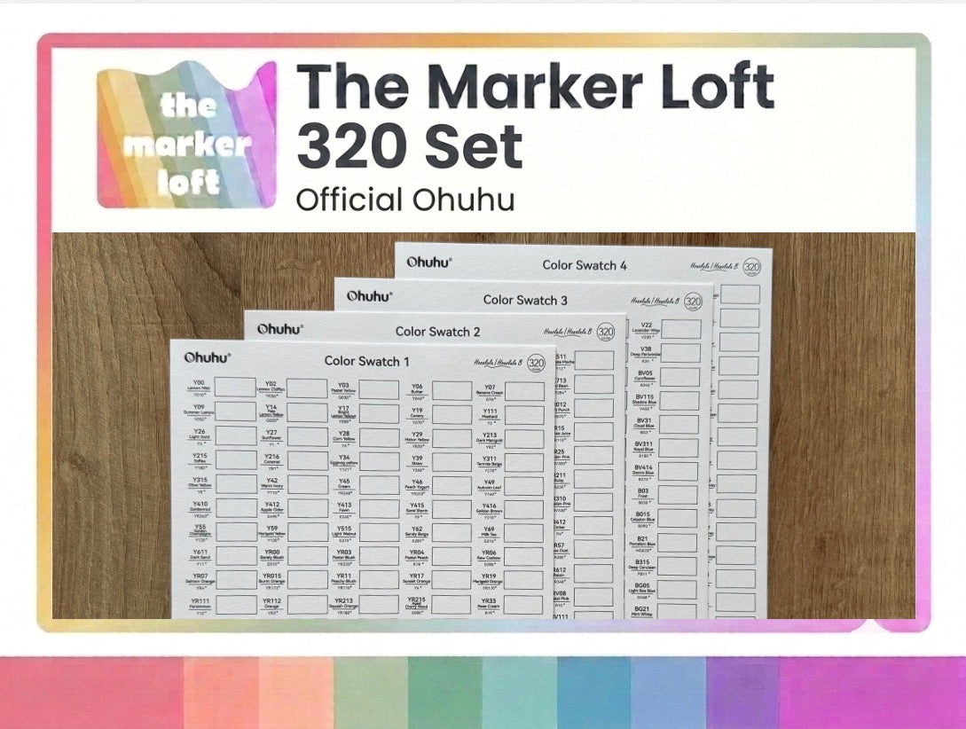 Official Ohuhu Replacement Swatch Cards