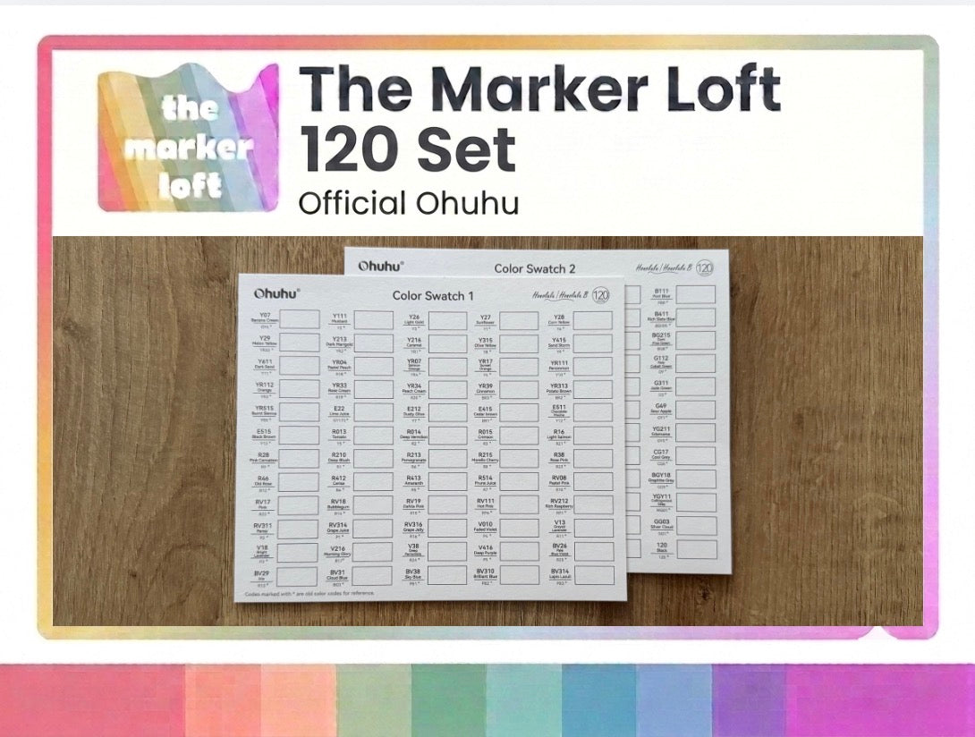 Official Ohuhu Replacement Swatch Cards