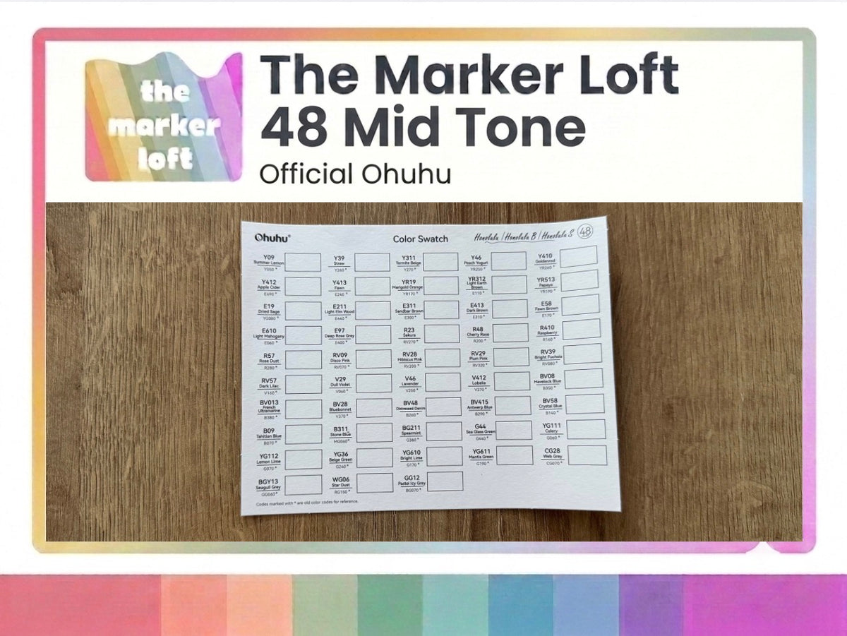 Official Ohuhu Replacement Swatch Cards