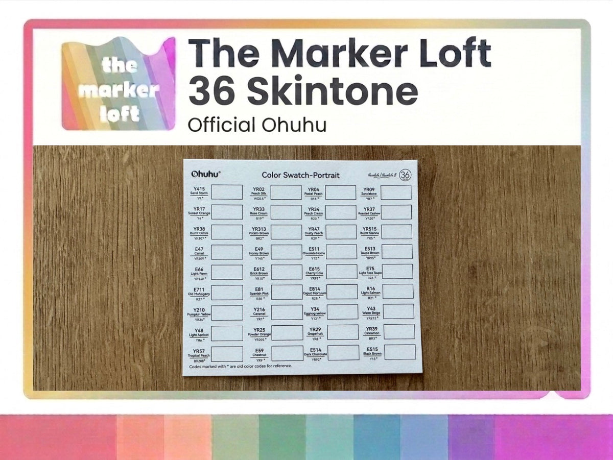 Official Ohuhu Replacement Swatch Cards