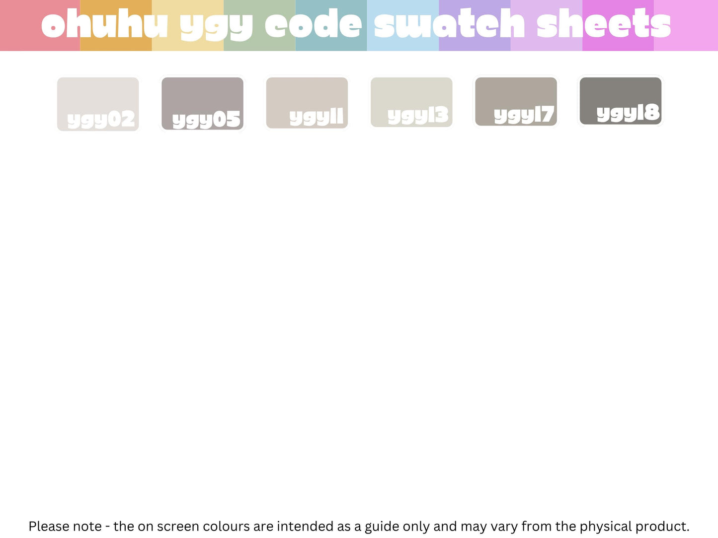 Ohuhu Honolulu B - YGY Codes